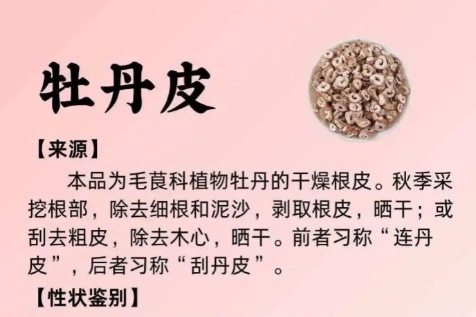 每周一药丨清热药丨牡丹皮